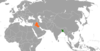 Location map for Bangladesh and Iraq.