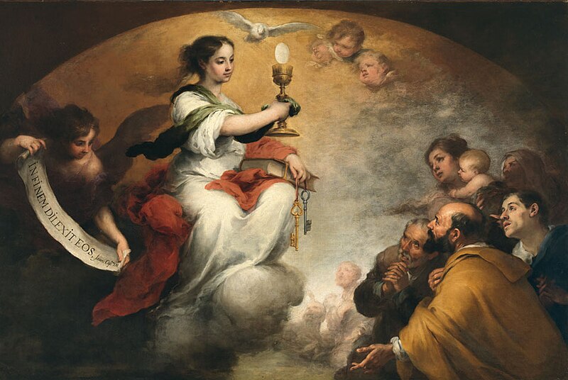 File:Bartolomé Esteban Murillo, Faith or The Church Triumphant as, 165 x 251 cm.jpg