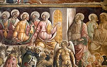 Bartolomeo di Tommaso, cappella paradisi, Giudizio universale, 1400-25 ca., Gli eletti in Paradiso