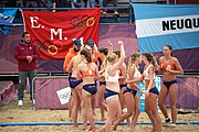 Deutsch: Beachhandball bei den Olympischen Jugendspielen 2018; Tag 5, 10. November 2018; Mädchen, Hauptrunde - Chinese Taipei (Taiwan)-Niederlande 1:2 English: Beach handball at the 2018 Summer Youth Olympics at 11 October 2018 – Girls Main Round – Chinese Taipei (Taiwan)-Netherlands 1:2