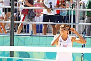 Deutsch: Beachvolleyball bei den Olympischen Jugendspielen 2018; Tag 8, 14. Oktober 2018; Mädchen, Achtelfinale – Mexiko-China 0:2 (15–21/16–21) English: Beach volleyball at the 2018 Summer Youth Olympics at 14 October 2018 – Girls Round of 16 – Mexico-China 0:2 (15–21/16–21)