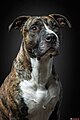 Brindle Pit Bull dog