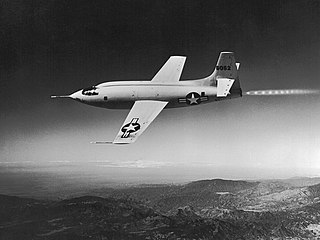 <span class="mw-page-title-main">Bell X-1</span> Experimental rocket-powered aircraft, the first airplane to break the sound barrier in level flight