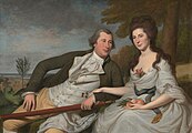 Peale, Charles WillsonAmerican, 1741 - 1827Benjamin and Eleanor Ridgely Laming1788oil on canvasoverall: 106 x 152.5 cm (41 3/4 x 60 1/16 in.)framed: 125.1 x 171.5 x 7 cm (49 1/4 x 67 1/2 x 2 3/4 in.)Gift of Morris Schapiro1966.10.1