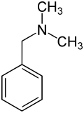 Structural formula of benzyldimethylamine