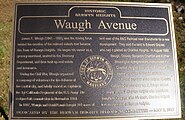 English: In Berwyn Heights, Maryland, a historic plaque at Waugh Avenue