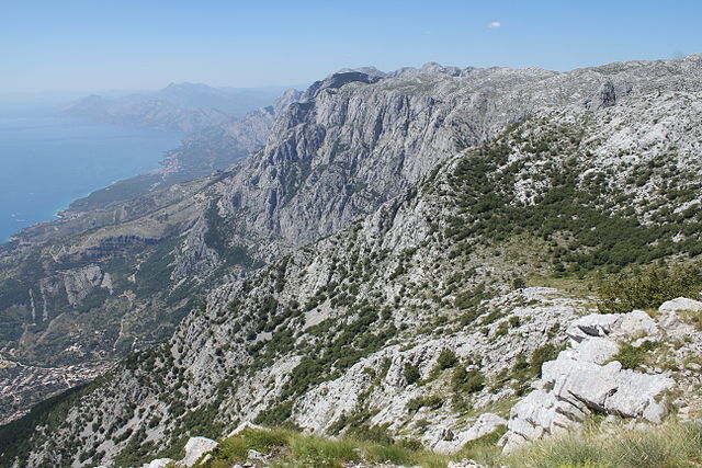 Blick vom Gipfel Vošac (1422 m)