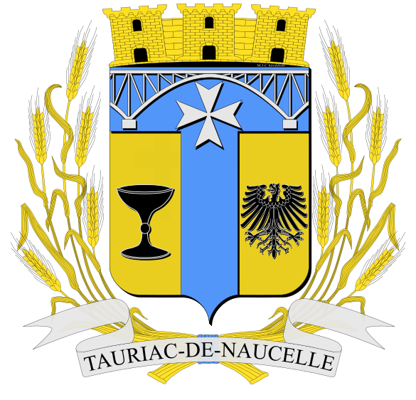 Fitxer:Blason officiel Tauriac-de-Naucelle.svg