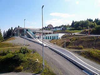 Winterberg bobsleigh, luge, and skeleton track winter sports facility in Germany