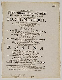 <i>Fortunes Fool</i> (1796 play) 1796 play