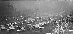 Briceville in 1891, at the start of the Coal Creek War Briceville-tn-1891.jpg
