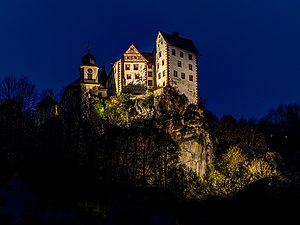 Beleuchtete Burg Egloffstein