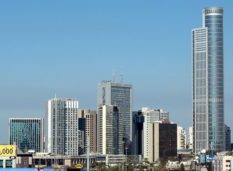 Il distretto finanziario di Tel Aviv, il Diamond Exchange District. 