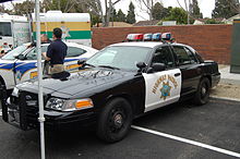 California Highway Patrol cruiser on display at Public Safety Day in Lakewood California Highway Patrol Cruiser.JPG
