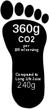 Example of Carbon emission label issued by Carbon Trust. Carbontrust footprint-en.svg