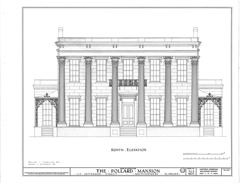 File:Colonel Charles Teed Pollard House (Mansion), 117 Jefferson Street, Montgomery, Montgomery County, AL HABS ALA,51-MONG,5- (sheet 2 of 6).png