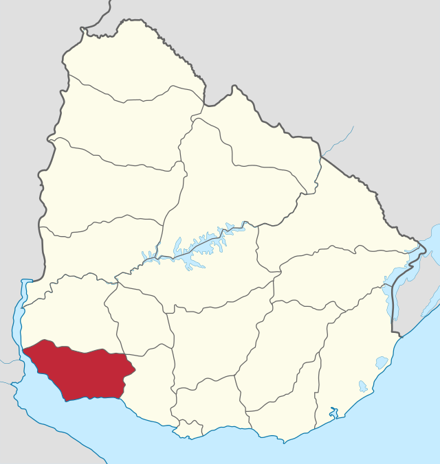 Розміщення департаменту Колонія на мапі Уругваю.