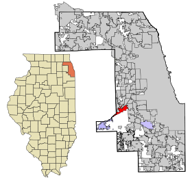 Cook County Illinois incorporated and unincorporated areas Willow Springs highlighted.svg
