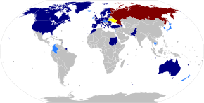 Countries supplying military equipment to Ukraine during the 2022 Russian invasion.svg