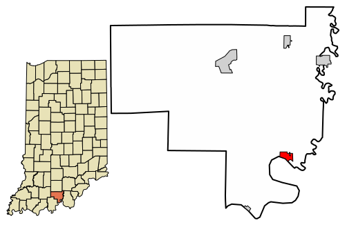 File:Crawford County Indiana Incorporated and Unincorporated areas Leavenworth Highlighted 1842606.svg