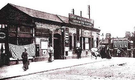 The station building in c.1910