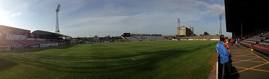 Panoramic view of inside Dalymount Park