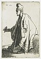 Mann mit Warnklapper (Darstellung von Rembrandt, 1631)