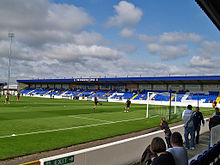 Deva Stadium, home of Chester City, where Lancaster began his playing career Deva Stadium.jpg