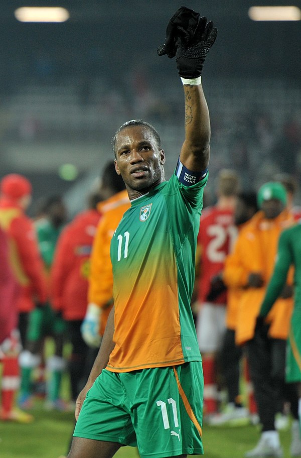 Didier Drogba, the all-time top goalscorer for Ivory Coast.