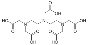 Strukturformel von Diethylentriaminpentaessigsäure