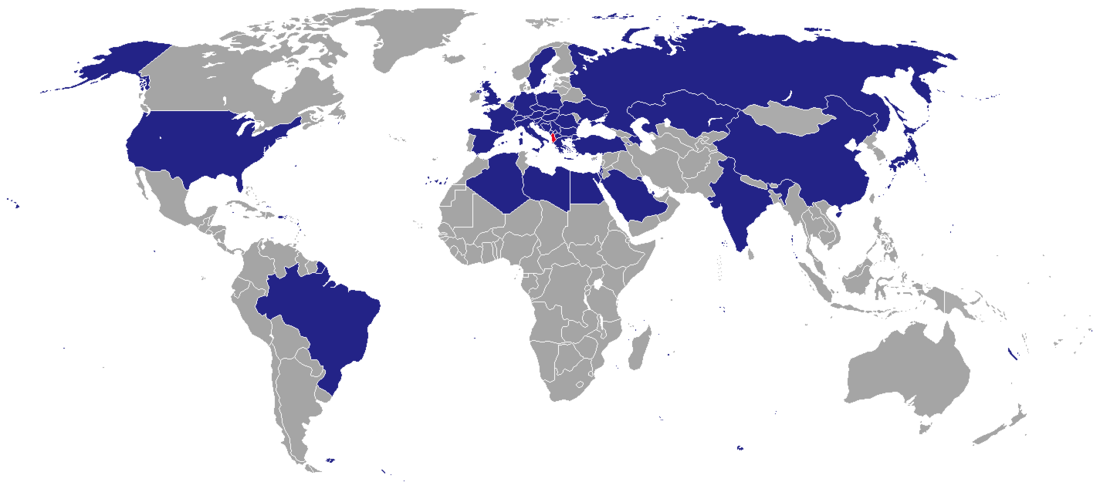 Liste der diplomatischen Vertretungen in Albanien