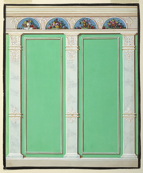 File:Drawing, Design for Painted Decoration of a Wall, 1830–50 (CH 18558601-2).jpg