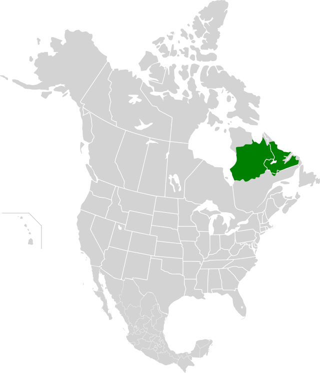 Description de l'image Eastern Canadian Shield taiga map.svg.