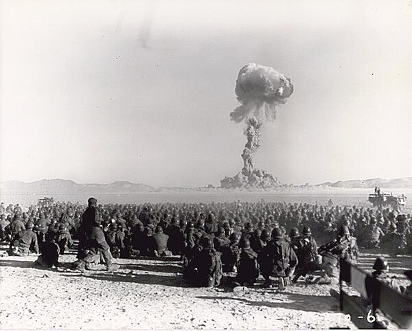 A November 1951 nuclear test at Nevada Test Site, Operation Buster–Jangle "Dog". It had a yield of 21 kilotons of TNT (88 TJ), and was the first U.S. 