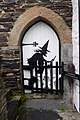 External door of the Museum of Witchcraft and Magic in Boscastle, Cornwall.