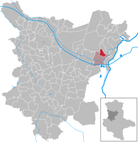 Location of Farsleben within the Börde district