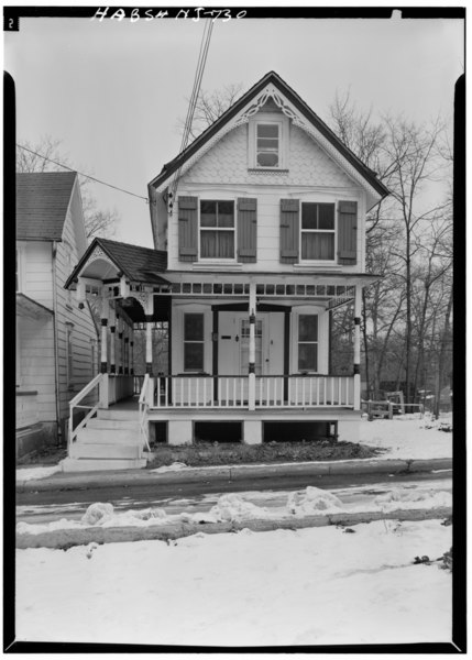File:February 1963 196 SOUTHWEST AVENUE - SOUTH (FRONT) ELEVATION - Pitman Grove Camp Meeting, North, South, East, and West Avenues, Pitman, Gloucester County, NJ HABS NJ,8-PIT,1-2.tif