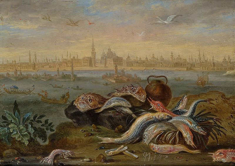 File:Ferdinand van Kessel - Views from the four worlds with scenes of animals; Venice.jpg