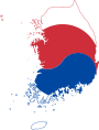 Flag-map of South Korea.svg