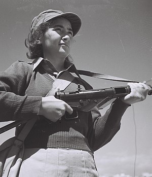 Flickr - Government Press Office (GPO) - A HAGANA RECRUIT WITH HER WEAPON.jpg