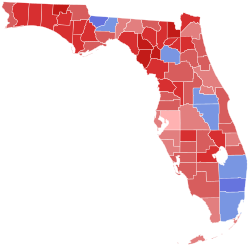 County Results Moody:      40-50%      50-60%      60-70%      70-80%      80-90% Shaw:      50-60%      60-70% Florida Attorney General Election Results by County, 2018.svg