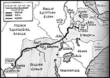 Map showing journey of Belgian forces from the Congo to Ethiopia Force Publique trek 1941.jpg