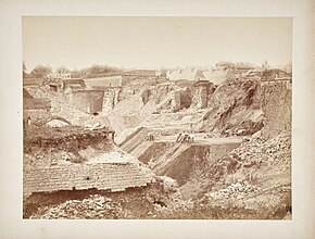 Demolition works on the Fortress of Luxembourg (Front of the Plain), 1869 Forteresse de Luxembourg - demantelement du front de la plaine - 1869.jpg