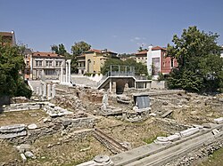 Filippopoliin roomalaisen forumin raunioita.