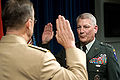 Ham being sworn in as a general, 2008