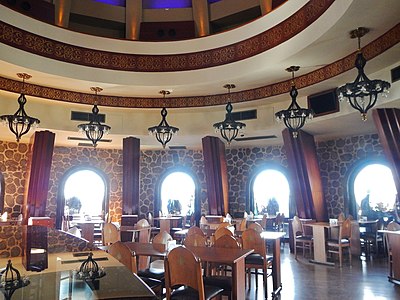 Kulenin sekizinci katındaki restoranın, BELTUR'un işlettiği dönemden bir görüntüsü (Nisan 2015)