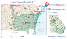 Mapa do 1º distrito da Geórgia, 2002-2005.png