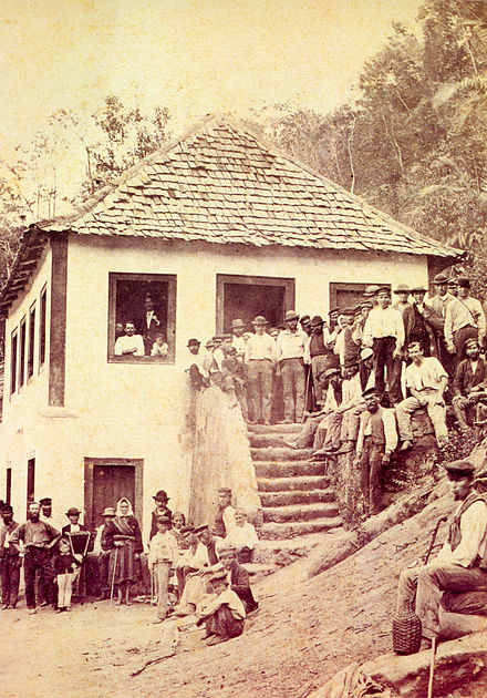 German and Luxembourger immigrants in Santa Leopoldina colony in Espírito Santo province (southeast region), 1875