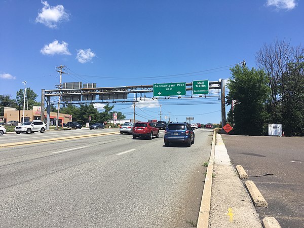 Germantown Pike westbound in Plymouth Meeting