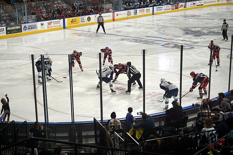 File:Grand Rapids Griffins vs. Milwaukee Admirals November 2023 12 (face-off).jpg